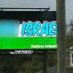 Anti-Israel sign displayed on electronic billboard in New Brunswick