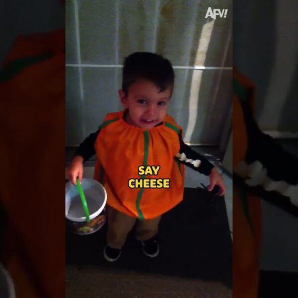 He takes Halloween seriously 🤣 #afv #halloween