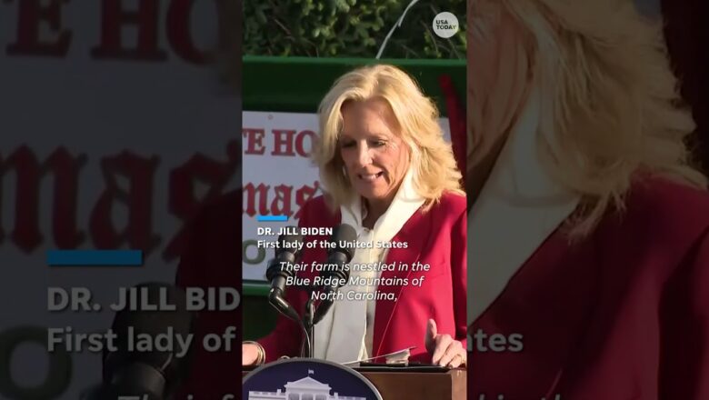 Jill Biden receives White House Christmas tree for the last time #Shorts