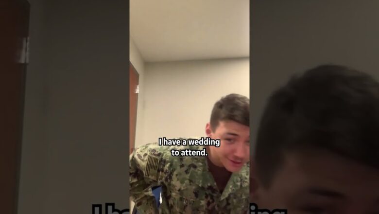 Watch this Navy airman surprise his brother with a wedding day return #Shorts