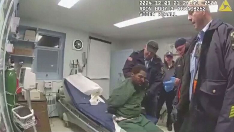 Warning: Footage shows cuffed inmate being assaulted by New York officers