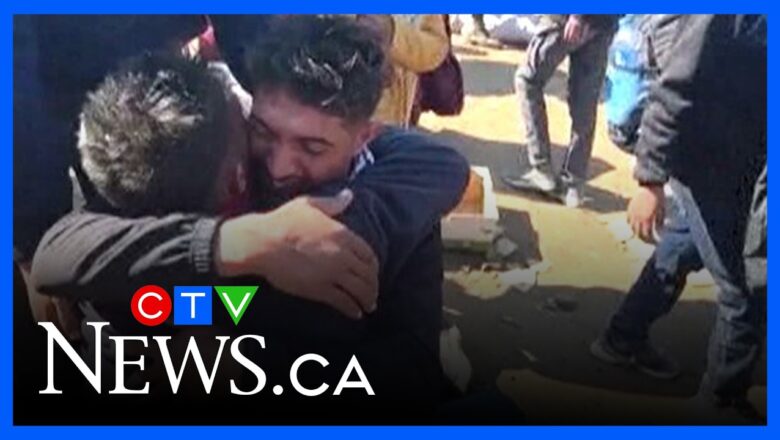 Twin brothers separated for 15 months have an emotional reunion in Gaza