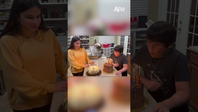 Does he get her wish too then? 🎂🤣 #afv #siblings #funny #shorts