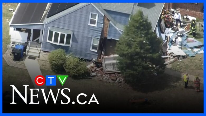 Dump truck crashes into N.J. home after driver suffers medical emergency