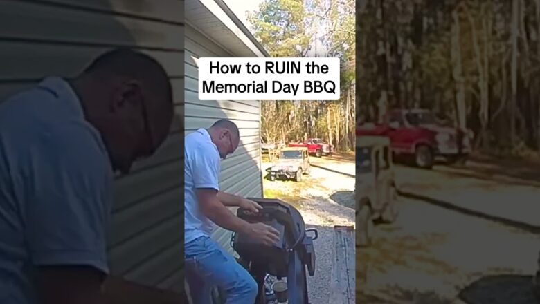 His family will grill him on that later 😬 #afv #memorialday #caughtoncamera #shorts