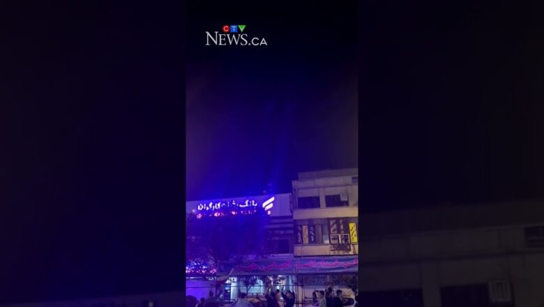 Celebrations in Tehran after strike on Israel