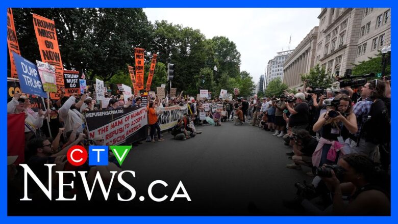 Protests erupt nationwide as military parade marches through D.C.