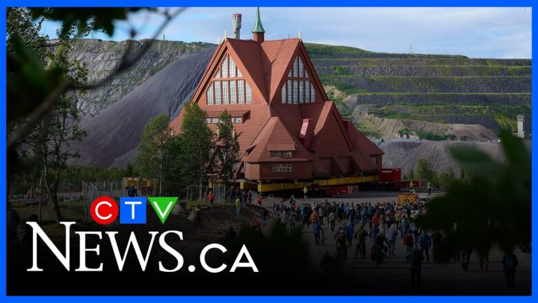 113-year-old church in Arctic Sweden hauled 5km to new home