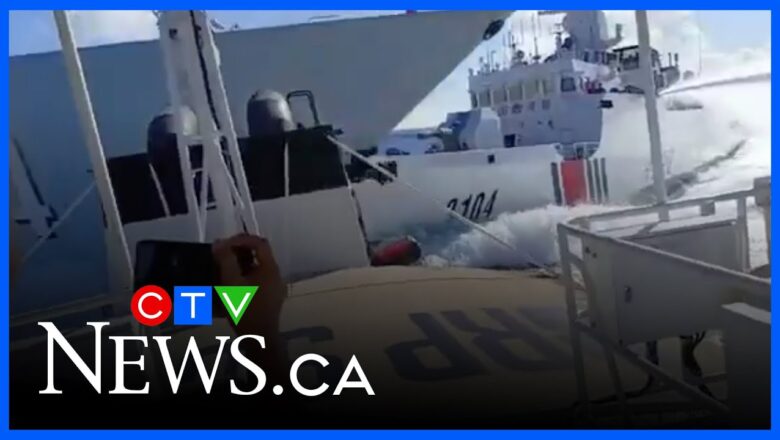 Chinese warship collides with its own coast guard vessel