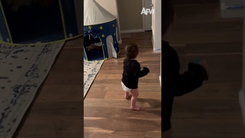 My toddler is a very sensible copycat