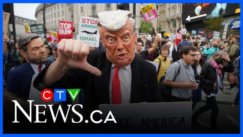 CTV News in London | Protests erupt in the U.K. as Trump arrives for state visit