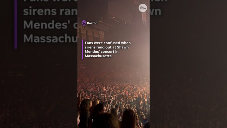 Fire alarms ring at Shawn Mendes show, confusing fans #Shorts
