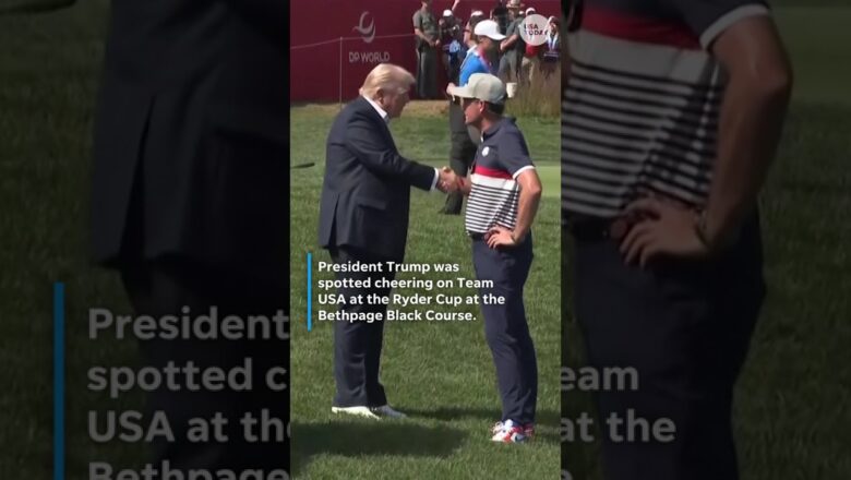 President Trump cheers on Team USA at Ryder Cup #Shorts