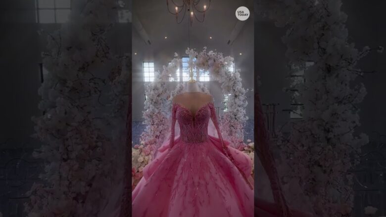 See Monaleo’s heart-stopping pink wedding gown #Shorts