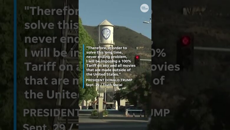 Trump again threatens 100% tariffs on foreign-made movies #Shorts