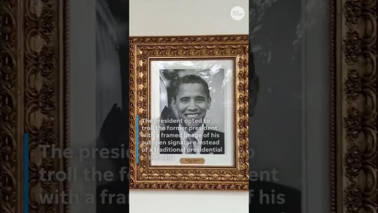 Trump mocks Biden with autopen portrait in the West Wing #Shorts