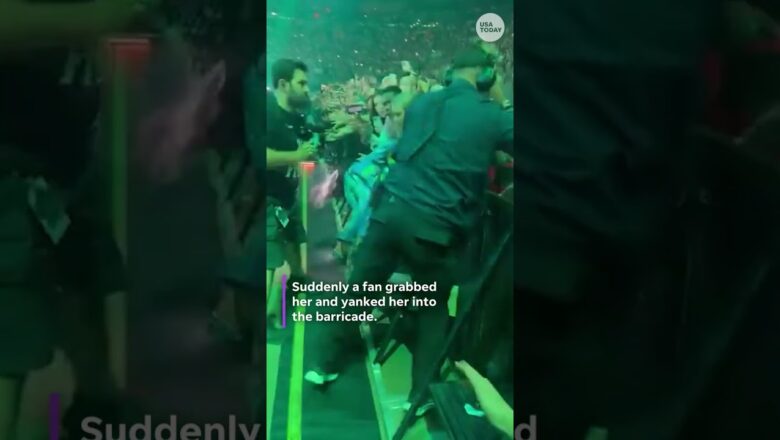Billie Eilish’s barricade walk turns chaotic, see fan violently pull the star