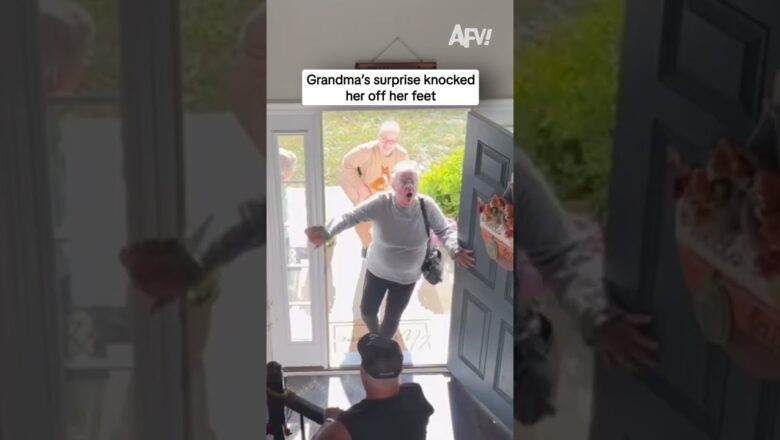 Grandma’s surprise knocked her off her feet