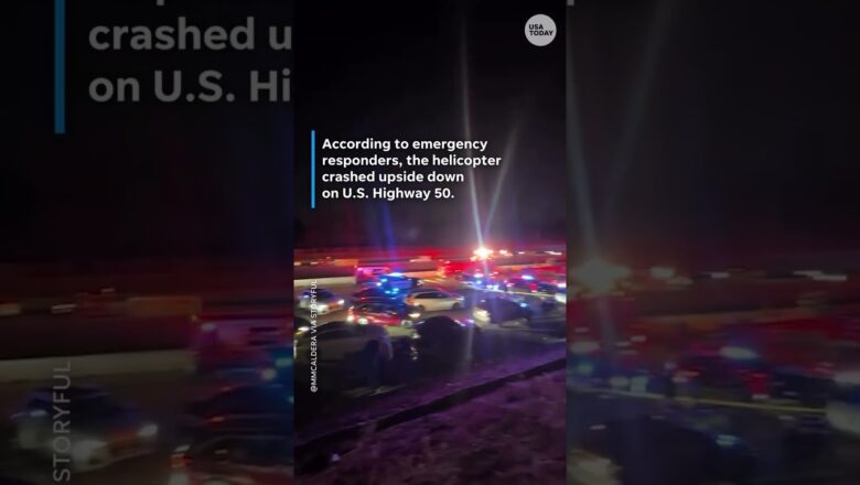 Helicopter crash on Sacramento freeway leaves three critically injured