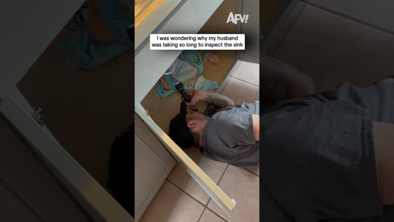 I was wondering why my husband was taking so long to inspect the sink