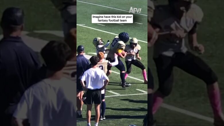 Imagine having this kid on your fantasy football team