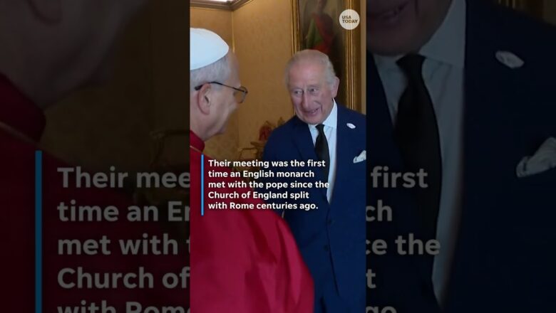 King Charles and Pope Leo pray together