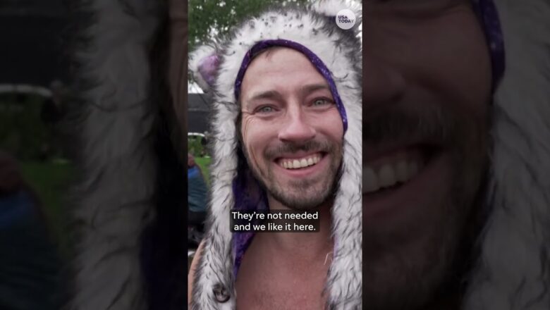 Naked bike riders protest President Trump’s National Guard plan in Portland, OR