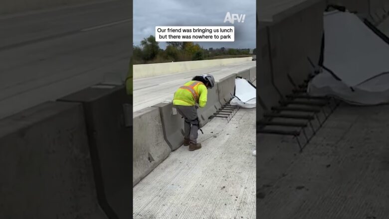 Our friend was bringing us lunch but there was nowhere to park