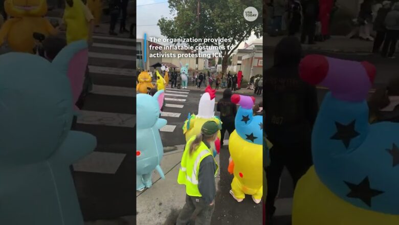 Portland activist uses inflatable costumes to shift protest narratives