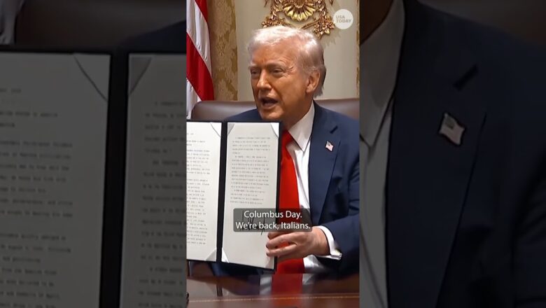 President Trump signs Columbus Day proclamation, calls explorer ‘original American hero’