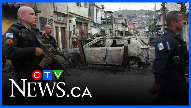 Scenes from Rio de Janeiro’s largest-ever police raid, leading to dozens of deaths