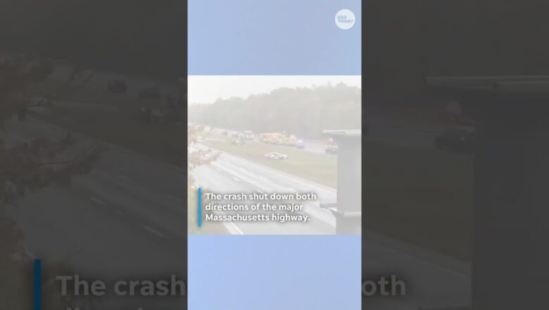 See deadly plane crash debris on the median of Interstate 195