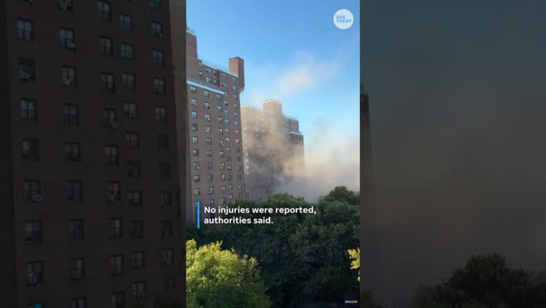 See moment Bronx building partially collapses after explosion #Shorts