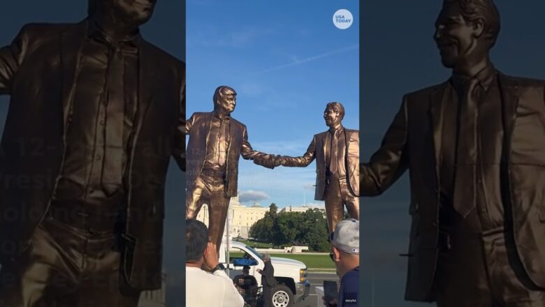 Trump and Epstein statue returns to National Mall
