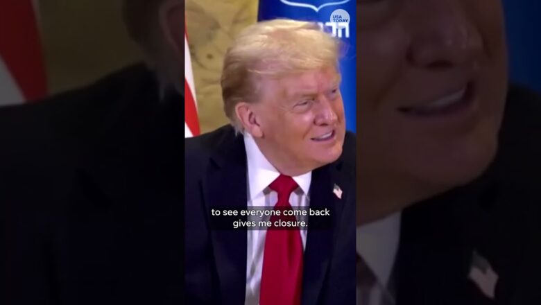 Trump meets families of freed Israeli hostages at the Knesset