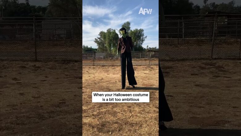 When your Halloween costume is a bit too ambitious