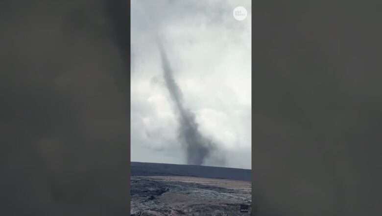 Ash ‘tornado’ forms next to Hawaii’s Kilauea volcano