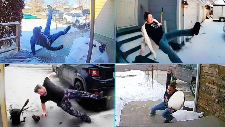 Caught in 4K! โ๏ธ Epic CCTV Ice Fails Caught on Camera