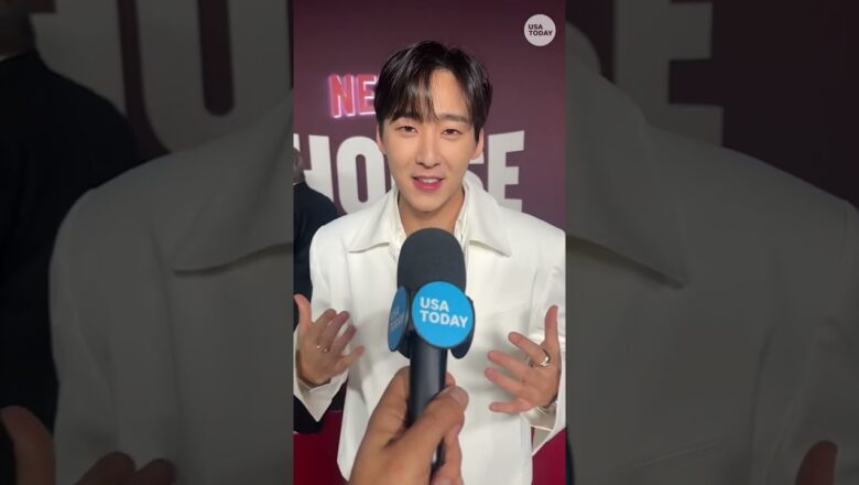 ‘KPop Demon Hunters’ actor Kevin Woo sings ‘Soda Pop’ on Netflix House red carpet