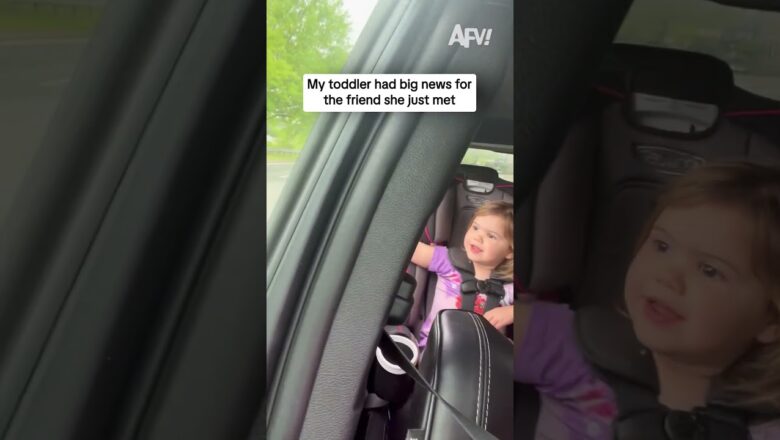 My toddler had big news for the friend she just met