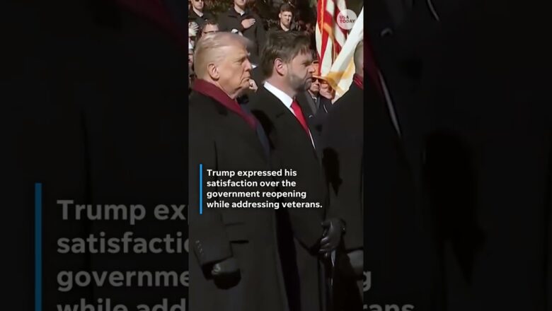 President Donald Trump, top officials honor veterans at wreath-laying ceremony