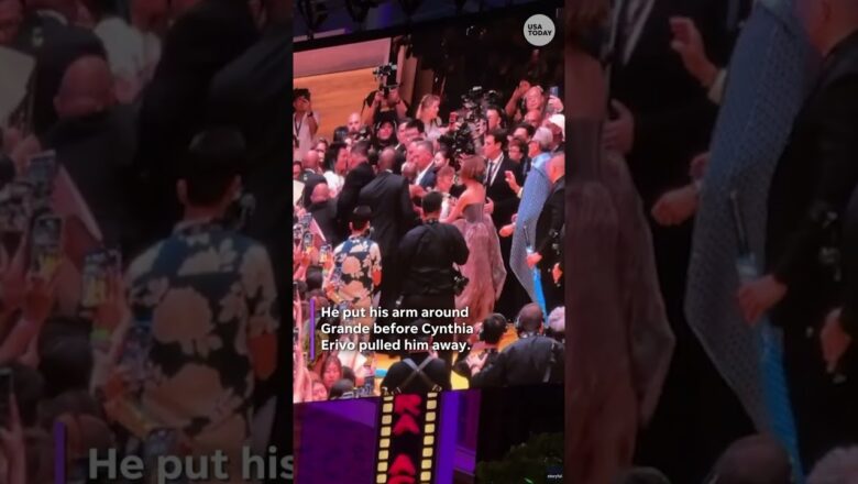 Security rushes to Ariana Grande after fan jumps barricade at ‘Wicked: For Good’ premiere