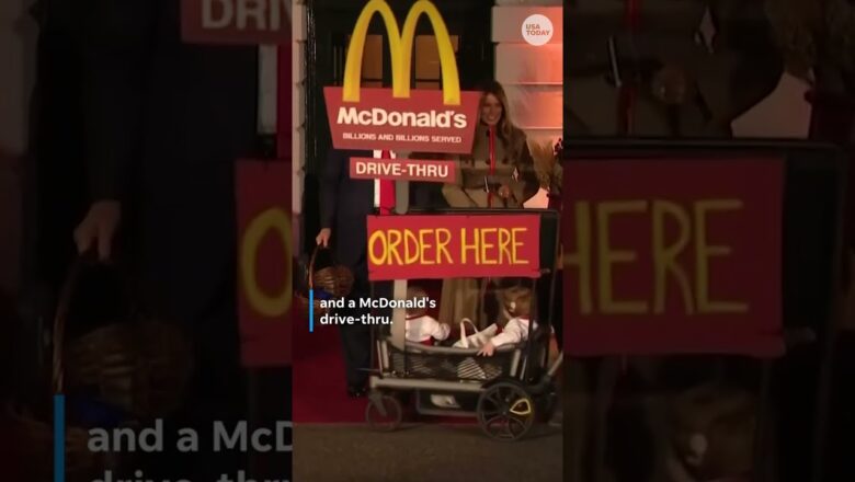 Trump hands out candy to kids in creative costumes at White House Halloween