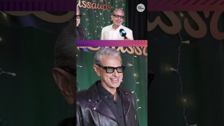 ‘Wicked’ star Jeff Goldblum inspects his Madame Tussauds wax figure