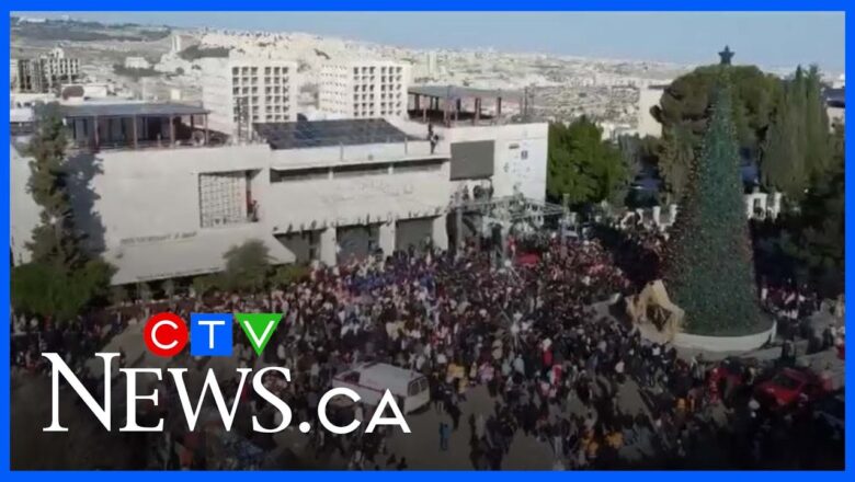 Drone video shows Christmas celebrations in Bethlehem
