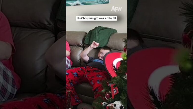 His Christmas gift was a total hit