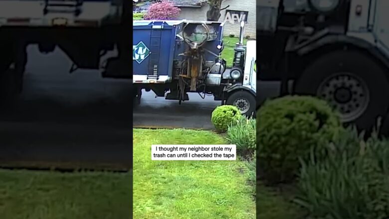 I thought my neighbor stole my trash can until I checked the tape