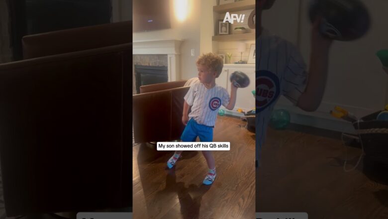 My son showed off his QB skills