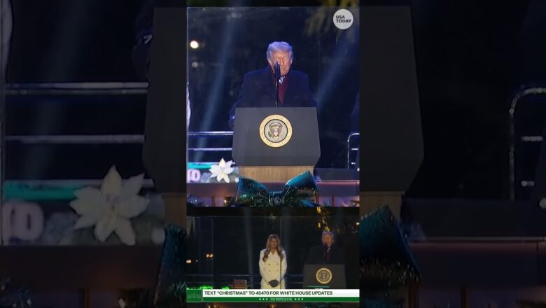 President Trump and First Lady Melania light National Christmas Tree on the Ellipse