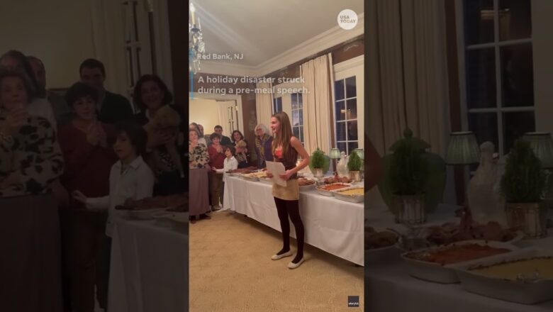 Thanksgiving feast hits the floor causing holiday havoc #Shorts